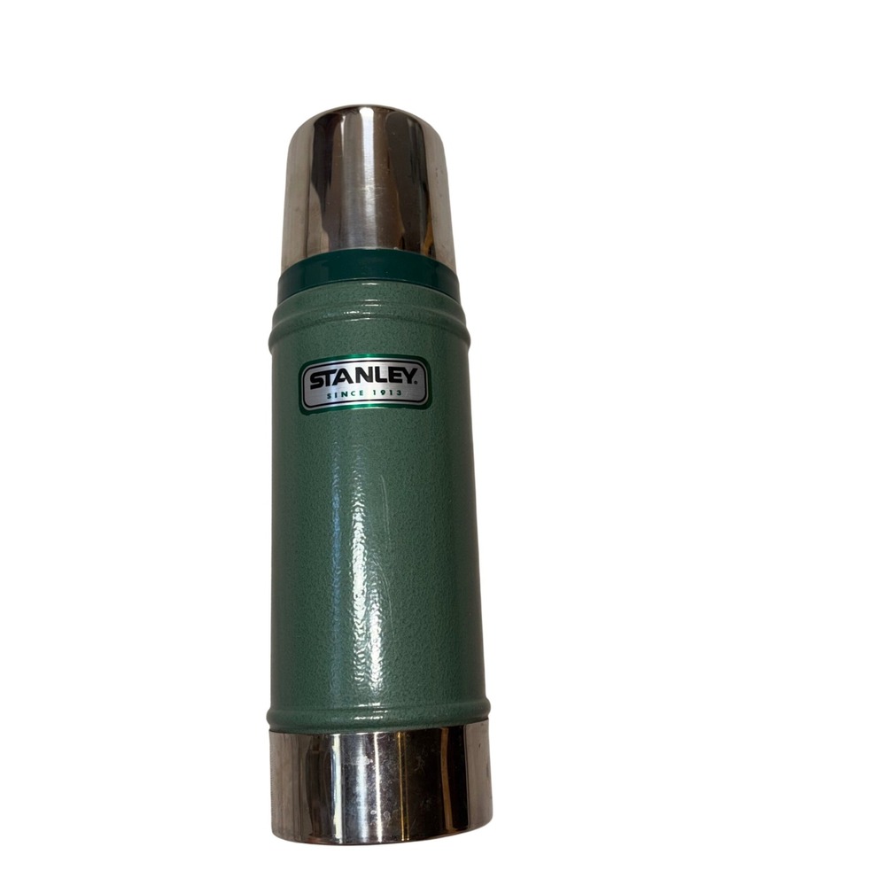 Stanley Classic Vacuum Insulated Thermos 16oz Hammertone Green Stainless Steel